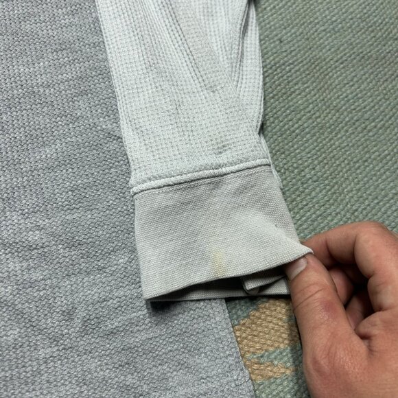 Vtg y2k long sleeve thermal shirt Southpole waffle knit skater distressed XL - Picture 4 of 11